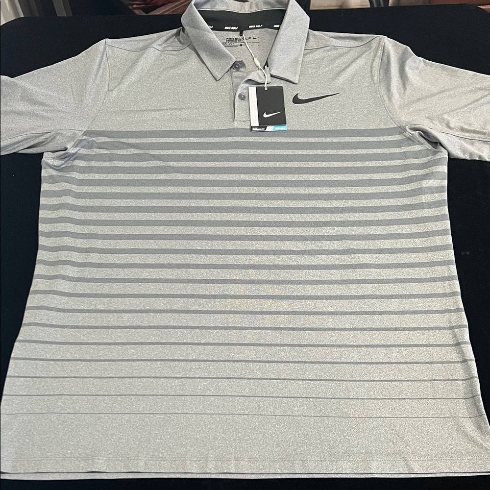 Nike Golf Men's Silver and Gray Polo Shirt NWT